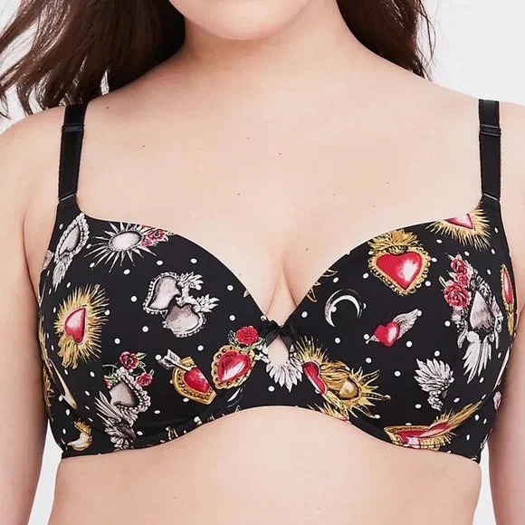 torrid Black Celestial Sacred Heart Bra 38F - Picture 1 of 6